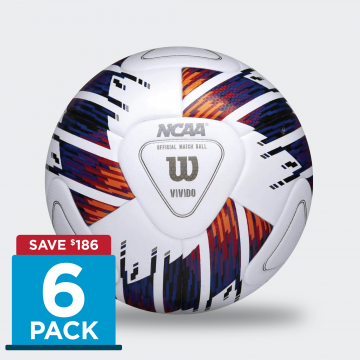 Wilson NCAA Vivido Match Soccer Ball - White (6-PACK)
